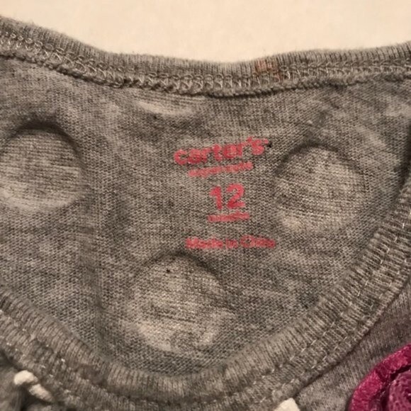 OSH KOSH Lot of 3 Carter's Children's Place 12 Month Purple Ladybug Polka Dots - Picture 5 of 7